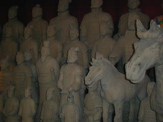 These are replicas of the warriers as you are not allowed to photograph the real thing